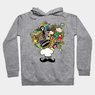 doodle hand drawn cooking Hoodie